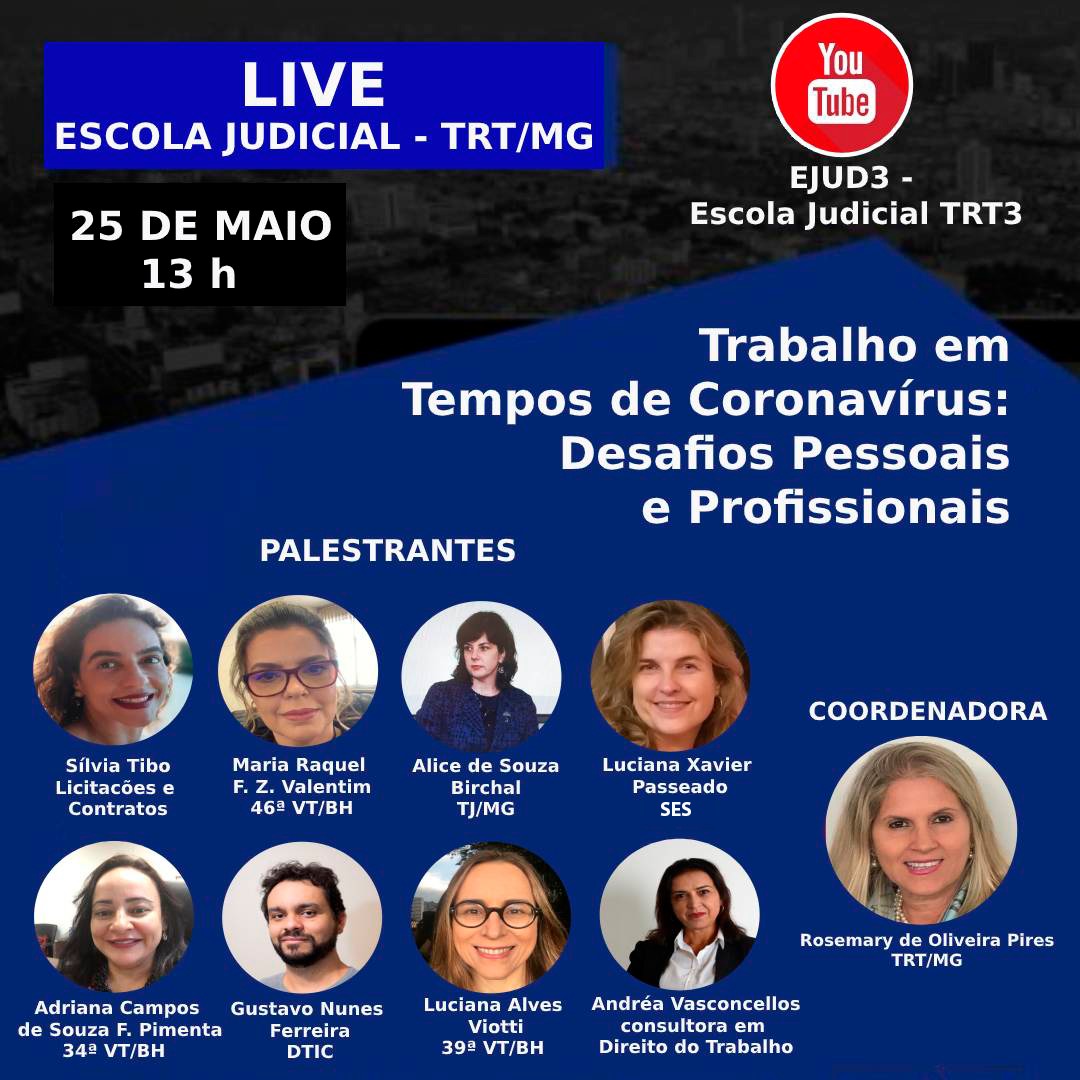 Live - Trabalho em Tempos de Coronavírus: Desafios Pessoais e Profissionais