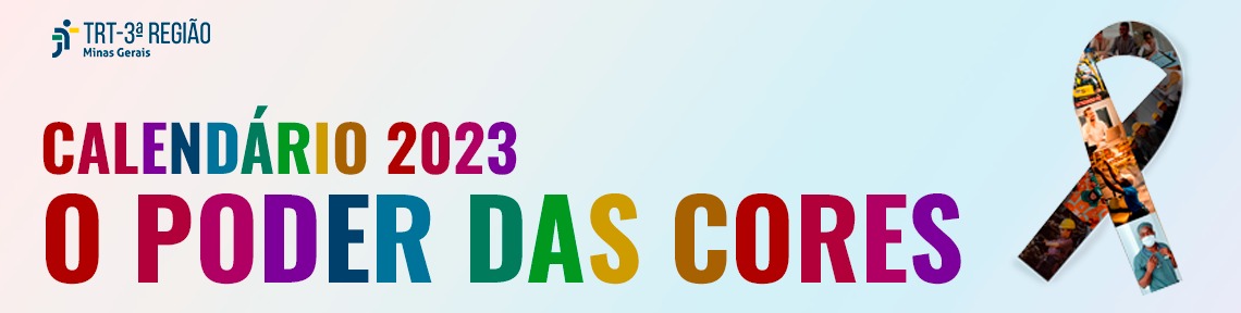 O poder das cores - Imagem: Laço com imagens de trabalhadores compondo sua forma