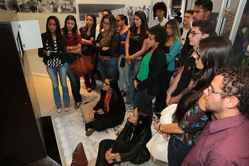 Alunos durante visita ao TRT-MG