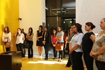 Alunos durante visita ao TRT-MG