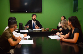 Audiência simulada fez parte das atividades da visita dos estudantes