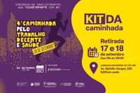 Começa hoje a retirada dos kits da 4ª Caminhada do Trabalho Decente do TRT-MG mediante doação de um quilo de alimento não perecível
