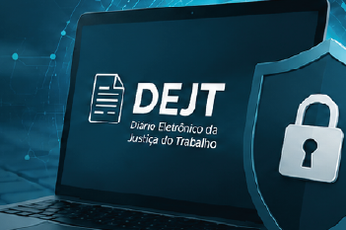 arte de fundo azul com notebook e desenho de cadeado ao lado