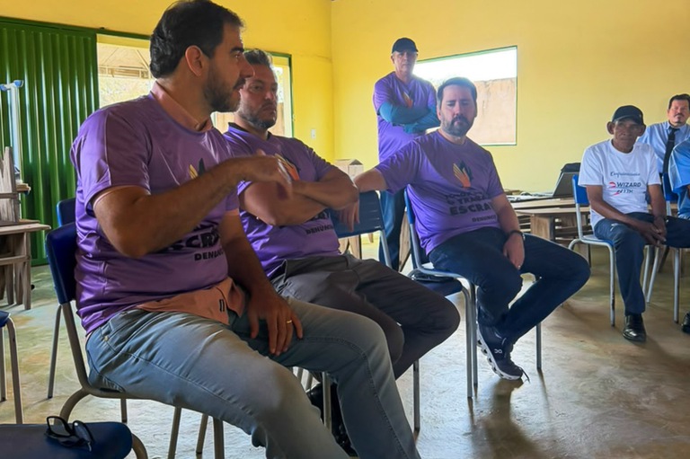 Encontro com pescadores da região de São Francisco durante visita do Projeto Tráfico de Pessoas, não!