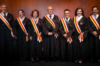 foto dos 7 desembargadores empossados lado a lado