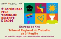 Entrega de kits da  2ª Caminhada pelo Trabalho Decente será nestas quinta (19/9) e sexta (20/9)