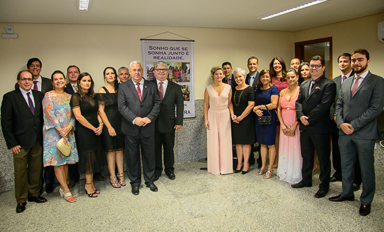 Magistrados, membros da administração do TRT e servidores da VT (Foto: Augusto Ferreira)