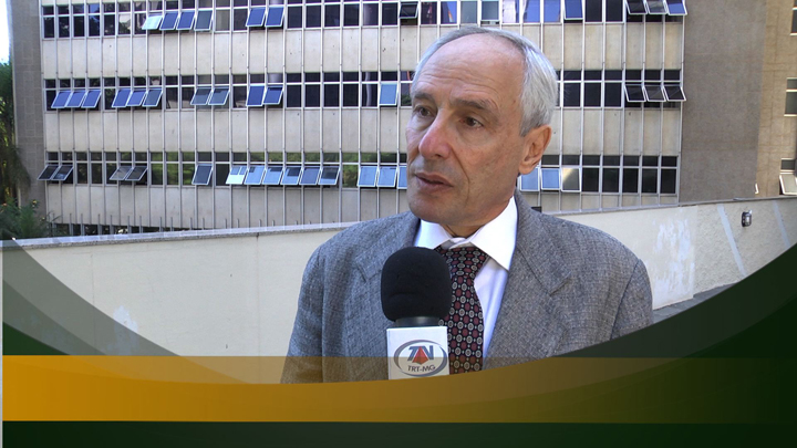Desembargador Ricardo Mohallem, 1º vice-presidente do TRT-MG, em vídeo da Campanha de Valorização da JT