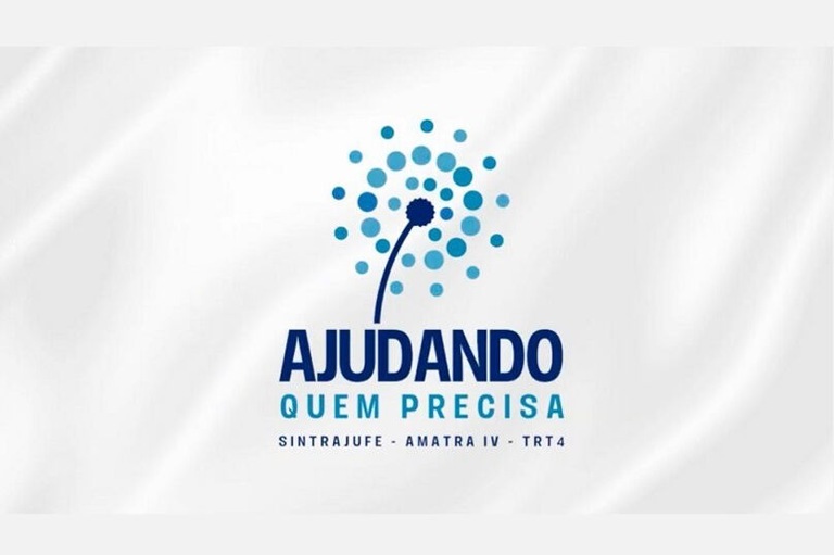 Arte da campanha ajudando quem precisa