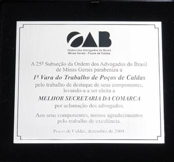 JT em Poços de Caldas é reconhecida por seu trabalho (imagem 1) JT em Poços de Caldas é reconhecida por seu trabalho (imagem 1)