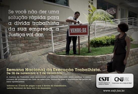 CSJT lança página da Semana Nacional da Execução Trabalhista (imagem 1)