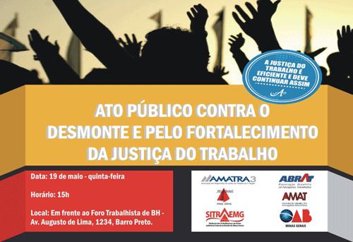 TRT-Minas participa de ato contra corte orçamentário na JT (imagem 1)