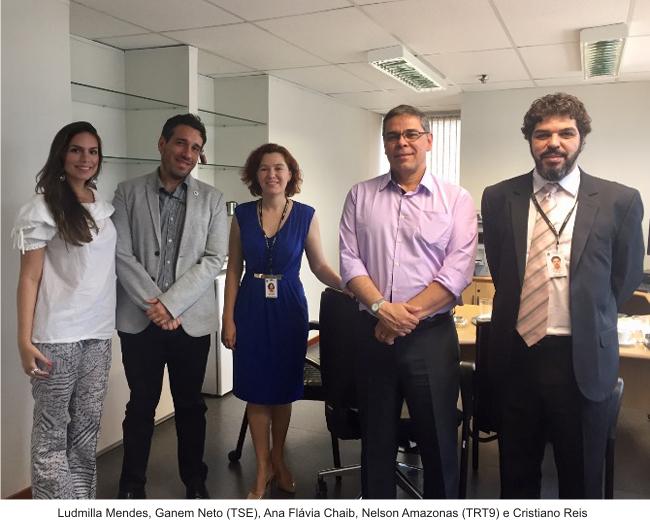 Representantes da gestão socioambiental do TSE e do TRT9 visitam o Tribunal (imagem 1)