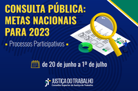 Justiça do Trabalho realiza consulta pública para definir metas nacionais de 2023