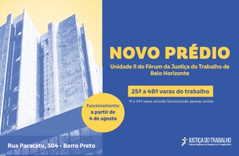 Arte do novo prédio da Justiça do Trabalho
