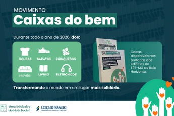 imagem de fundo azul com ícones dos itens que podem ser doados e desenhos de braços levantados com corações