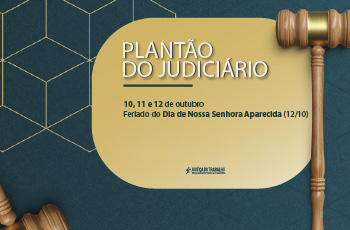 arte do plantão com fundo azul e martelo de madeira