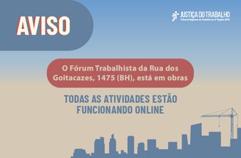 Arte destacando obras no prédio da Rua Goitacazes