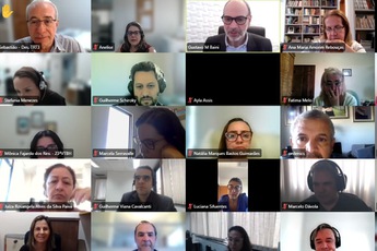 captura de tela com os participantes no curso on-line
