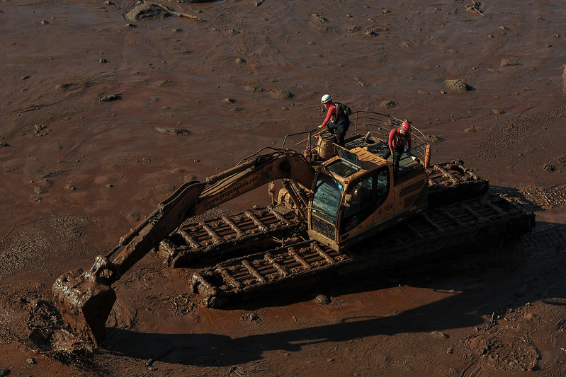Catástrofe socioambiental provocada pelo rompimento de barragem da mineradora Vale em Brumadinho (MG). Foto: Felipe Werneck/Ibama