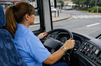 Ônibus pega fogo durante trabalho e motorista será indenizada em Machado
