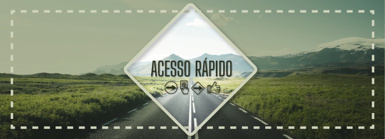 Acesso rápido - Ilustração de uma estrada reta e várias setas de trânsito terminando com o sinal de positivo