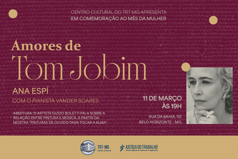 amores de tom jobim_email-marketing (1).jpg Imagem do convite do evento "Amores de Tom Jobim", com a interprete Ana Espí, acompanhada por Vander Soares.