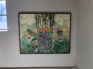 Jardim com pequenas árvores e bromélias - acrílico sobre tela - 2020.jpeg