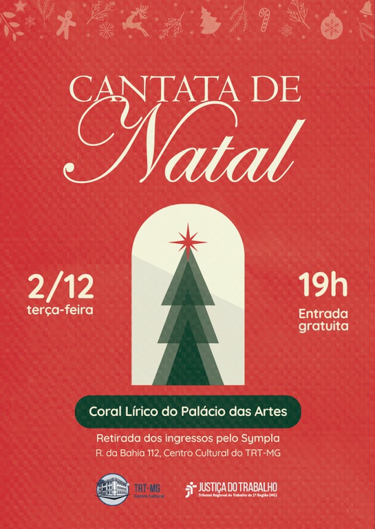 Banner com informações da Cantata de Natal
