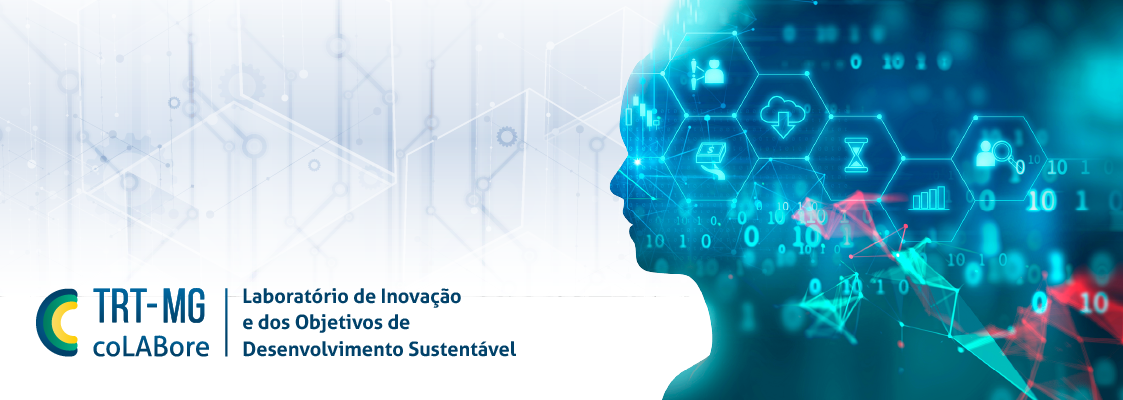 banner colabore_Prancheta 1.png Colabore - Laboratório de Inovação e dos Objetivos de Desenvolvimento Sustentável - Logotipo em conjunto com imagem de fundo de uma silhueta com circuitos e ícones