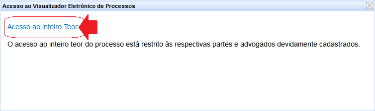 Clicar no link Acesso ao Inteiro Teor.