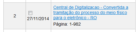 Andamento de digitalização