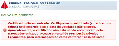 Certificado não encontrado 