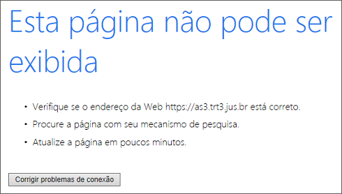 Esta página não pode ser exibida