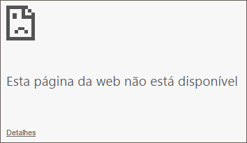 Esta página web não está disponível