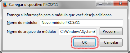 Clicar no botão OK.