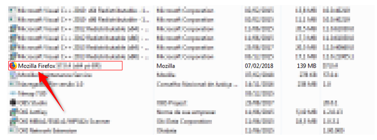 Janela de Painel de Controle: Desinstalar ou alterar um programa