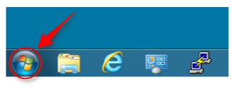 Captura da tela do Windows com seta apontada para o Menu Iniciar.