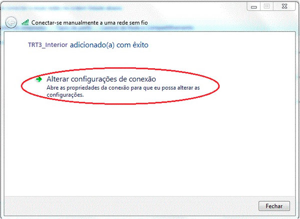 Alterar configurações de conexão
