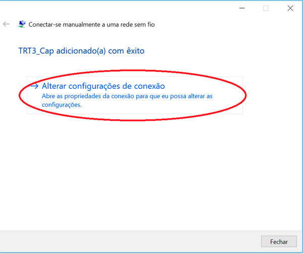 Alterar configurações de conexão